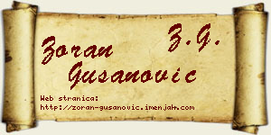 Zoran Gušanović vizit kartica